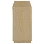 TILBURY 2-DOOR GLASS FRONT ACCENT DISPLAY CABINET LIGHT OAK - Image 6
