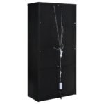 RIVA 4-DOOR TALL ACCENT DISPLAY CABINET LED LIGHTING BLACK - Image 7