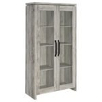 ALEJO 2-DOOR ENGINEERED WOOD TALL CABINET GREY DRIFTWOOD