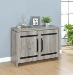 ENOCH 2-DOOR ENGINEERED WOOD ACCENT CABINET GREY DRIFTWOOD - Image 2