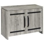ENOCH 2-DOOR ENGINEERED WOOD ACCENT CABINET GREY DRIFTWOOD
