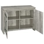 ENOCH 2-DOOR ENGINEERED WOOD ACCENT CABINET GREY DRIFTWOOD - Image 3