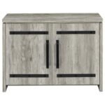 ENOCH 2-DOOR ENGINEERED WOOD ACCENT CABINET GREY DRIFTWOOD - Image 4