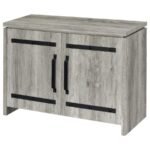 ENOCH 2-DOOR ENGINEERED WOOD ACCENT CABINET GREY DRIFTWOOD - Image 5