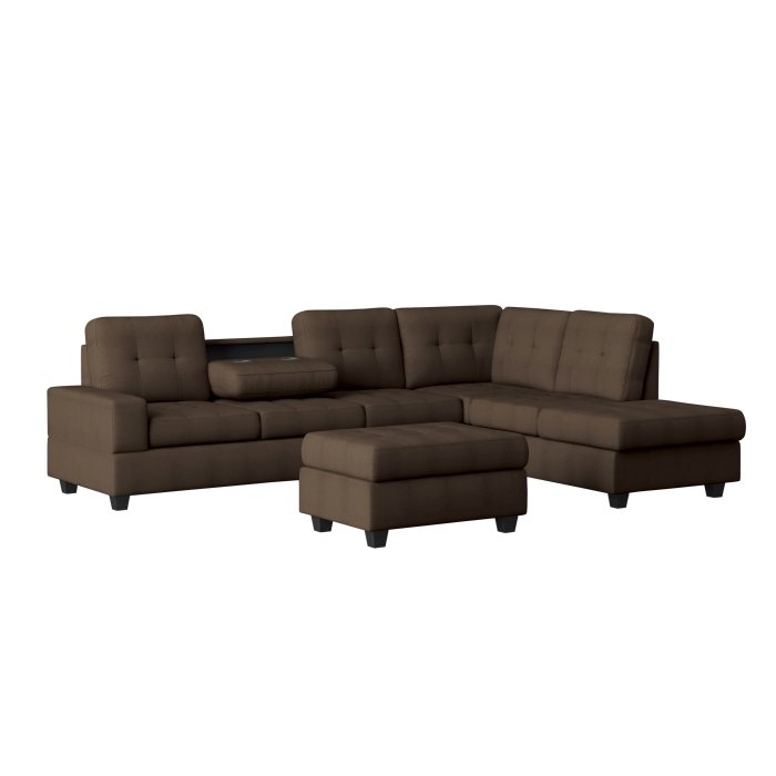 9507CHC_3D_noBG__l.jpg 9507CHC*3OT 3-Piece Reversible Sectional with Drop-Down Cup Holders and Storage Ottoman - Image 1