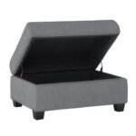 9507DGY*3OT 3-Piece Reversible Sectional with Drop-Down Cup Holders and Storage Ottoman - Image 8