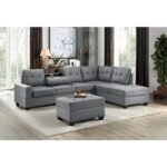 9507DGY*SC 2-Piece Reversible Sectional with Drop-Down Cup Holders - Image 6