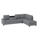 9507DGY*SC 2-Piece Reversible Sectional with Drop-Down Cup Holders - Image 5