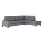 9507DGY*3OT 3-Piece Reversible Sectional with Drop-Down Cup Holders and Storage Ottoman - Image 2
