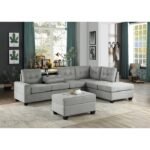 9507GRY*SC 2-Piece Reversible Sectional with Drop-Down Cup Holders - Image 6