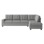 9507GRY*3OT 3-Piece Reversible Sectional with Drop-Down Cup Holders and Storage Ottoman - Image 3