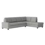 9507GRY*3OT 3-Piece Reversible Sectional with Drop-Down Cup Holders and Storage Ottoman - Image 2
