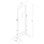 CABOT WOOD ADJUSTABLE FULL LENGTH CHEVAL MIRROR BLACK - Image 8