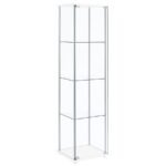 BELLATRIX 4-SHELF CLEAR GLASS CURIO CABINET WHITE