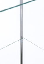 BELLATRIX 4-SHELF CLEAR GLASS CURIO CABINET WHITE - Image 5