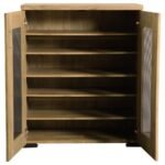 BRISTOL 6-SHELF ENGINEERED WOOD SHOE CABINET GOLDEN OAK - Image 4