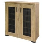 BRISTOL 6-SHELF ENGINEERED WOOD SHOE CABINET GOLDEN OAK - Image 5