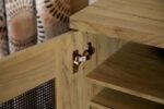 BRISTOL 6-SHELF ENGINEERED WOOD SHOE CABINET GOLDEN OAK - Image 12