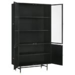 SANTIAGO 4-DOOR METAL TALL STORAGE CABINET MATTE BLACK - Image 3