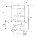 SANTIAGO 4-DOOR METAL TALL STORAGE CABINET MATTE BLACK - Image 7