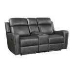 9515DGY-2 Double Reclining Love Seat with Center Console - Image 2