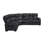9516BLKS*32LCN2RCNPWH 3-Piece Power Reclining Sectional with Consoles, Power Headrests, Storage Arms(Top and Side), Cup holders, Charging Ports, Wireless speakers and LED lighting - Image 2