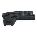 9516BLKS*33L3RPWH 3-Piece Power Reclining Sectional with Center Drop-Down Cup Holders, Power Headrests, Storage Arms(Top and Side), Cup holders, Charging Ports, Reading Lights, Wireless Chargers, Charging Ports and LED Lighting - Image 2