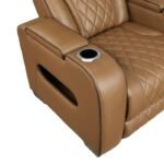 9516BRW-2PWH Power Double Reclining Love Seat with Center Console, Power Headrests, Storage Arms(Top and Side), Cup holders, Charging Ports and LED lighting - Image 7
