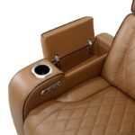 9516BRWS*32LCN2RCNPWH 3-Piece Power Reclining Sectional with Consoles, Power Headrests, Storage Arms(Top and Side), Cup holders, Charging Ports, Wireless speakers and LED lighting - Image 6