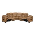 9516BRWS*32LCN2RCNPWH 3-Piece Power Reclining Sectional with Consoles, Power Headrests, Storage Arms(Top and Side), Cup holders, Charging Ports, Wireless speakers and LED lighting - Image 4