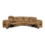 9516BRWS*33L2RCNPWH 3-Piece Power Reclining Sectional with Right Side Console, Drop-Down Cup Holders, Power Headrests, Storage Arms(Top and Side), Cup holders, Reading Lights, Charging Ports, Wireless speakers, Two Wireless Chargers, and LED lighting - Image 5