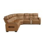 9516BRWS*33L2RCNPWH 3-Piece Power Reclining Sectional with Right Side Console, Drop-Down Cup Holders, Power Headrests, Storage Arms(Top and Side), Cup holders, Reading Lights, Charging Ports, Wireless speakers, Two Wireless Chargers, and LED lighting - Image 2