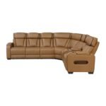 9516BRWS*33L2RCNPWH 3-Piece Power Reclining Sectional with Right Side Console, Drop-Down Cup Holders, Power Headrests, Storage Arms(Top and Side), Cup holders, Reading Lights, Charging Ports, Wireless speakers, Two Wireless Chargers, and LED lighting - Image 3