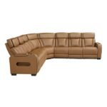 9516BRWS*33L3RPWH 3-Piece Power Reclining Sectional with Center Drop-Down Cup Holders, Power Headrests, Storage Arms(Top and Side), Cup holders, Charging Ports, Reading Lights, Wireless Chargers, Charging Ports and LED Lighting - Image 2