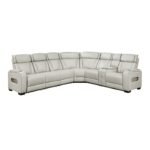 9516TPES*33L2RCNPWH 3-Piece Power Reclining Sectional with Right Side Console, Drop-Down Cup Holders, Power Headrests, Storage Arms(Top and Side), Cup holders, Reading Lights, Charging Ports, Wireless speakers, Two Wireless Chargers, and LED lighting