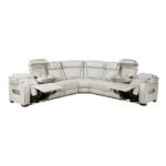9516TPES*33L3RPWH 3-Piece Power Reclining Sectional with Center Drop-Down Cup Holders, Power Headrests, Storage Arms(Top and Side), Cup holders, Charging Ports, Reading Lights, Wireless Chargers, Charging Ports and LED Lighting - Image 4