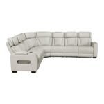 9516TPES*33L3RPWH 3-Piece Power Reclining Sectional with Center Drop-Down Cup Holders, Power Headrests, Storage Arms(Top and Side), Cup holders, Charging Ports, Reading Lights, Wireless Chargers, Charging Ports and LED Lighting - Image 2