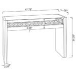 EDNA MIRRORED CONSOLE TABLE LED LIGHTING SILVER - Image 4
