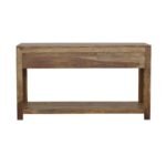 ESTHER 3-DRAWER WOOD CONSOLE TABLE NATURAL SHEESHAM - Image 8