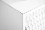 GAMBON 2-DOOR WOOD HONEYCOMB PATTERN ACCENT CABINET WHITE - Image 9