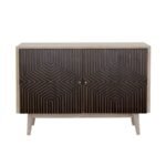 IXORA 2-DOOR WOOD ACCENT CABINET WHITE WASHED AND BLACK - Image 3