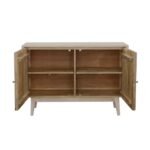IXORA 2-DOOR WOOD ACCENT CABINET WHITE WASHED AND BLACK - Image 4