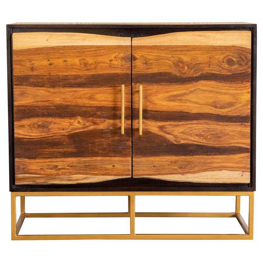 953447_02x900.jpg ZARA 2-DOOR 40-INCH WOOD ACCENT STORAGE CABINET BLACK WALNUT - Image 1
