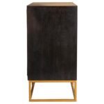 ZARA 2-DOOR 40-INCH WOOD ACCENT STORAGE CABINET BLACK WALNUT - Image 4