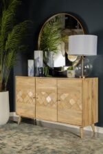 ALYSSUM 3-DOOR MANGO WOOD ACCENT CABINET NATURAL - Image 2