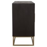 ZARA 2-DOOR 57-INCH WOOD ACCENT STORAGE CABINET BLACK WALNUT - Image 6