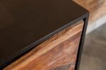 ZARA 2-DOOR 57-INCH WOOD ACCENT STORAGE CABINET BLACK WALNUT - Image 9