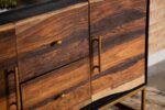 ZARA 2-DOOR 57-INCH WOOD ACCENT STORAGE CABINET BLACK WALNUT - Image 10