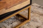ZARA 2-DOOR 57-INCH WOOD ACCENT STORAGE CABINET BLACK WALNUT - Image 11