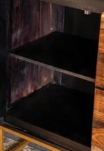 ZARA 2-DOOR 57-INCH WOOD ACCENT STORAGE CABINET BLACK WALNUT - Image 12